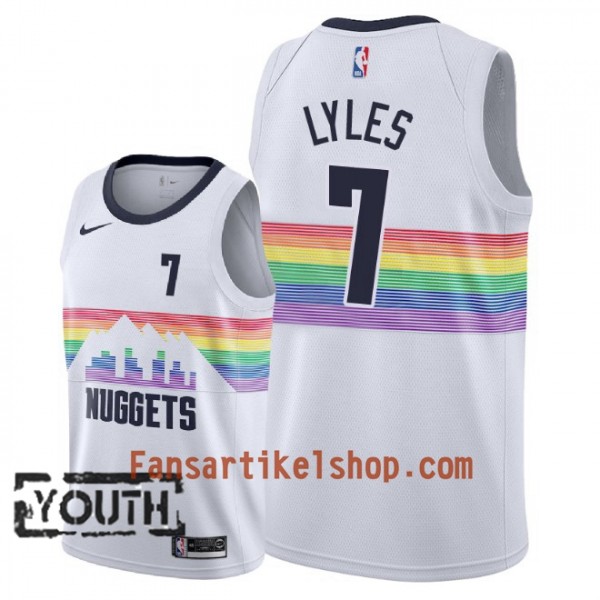 Denver Nuggets Trikot Trey Lyles 7 2018-19 Nike City Edition Weiß Swingman - Kinder Denver Nuggets Trikot Trey Lyles 7 2018-19 Nike City Edition Weiß Swingman - Kinder
